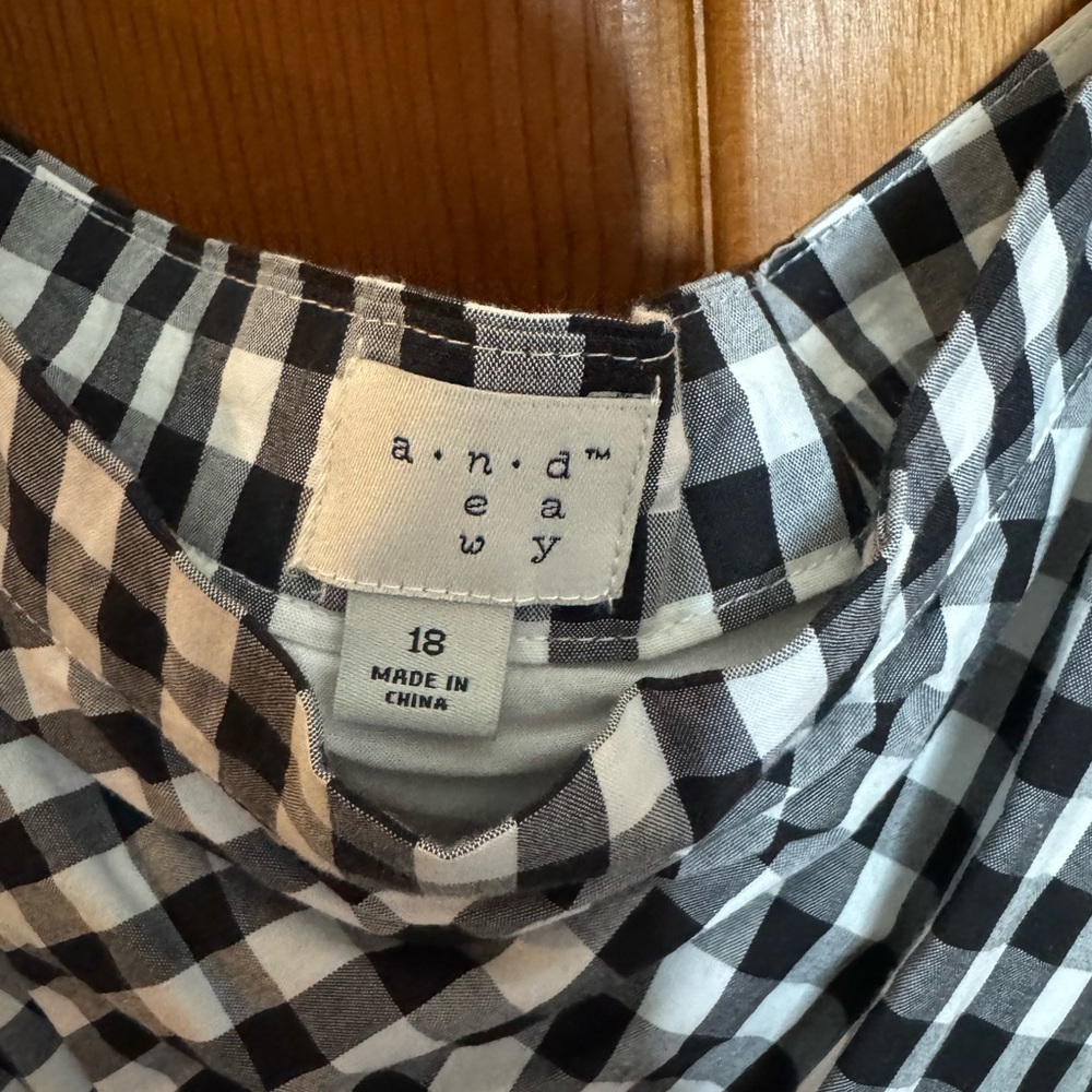 a new day Black & White Gingham Asymmetrical Skirt